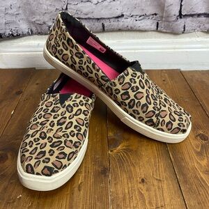 Toms Womens size 10 Alpargata Cupsole Slip-On shoes in leopard print canvas